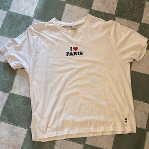 Cotton On loose fit White 'I Love Paris' T-Shirt